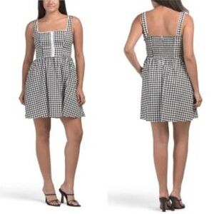 NWT Avec Les Filles Gingham Dress Size 10